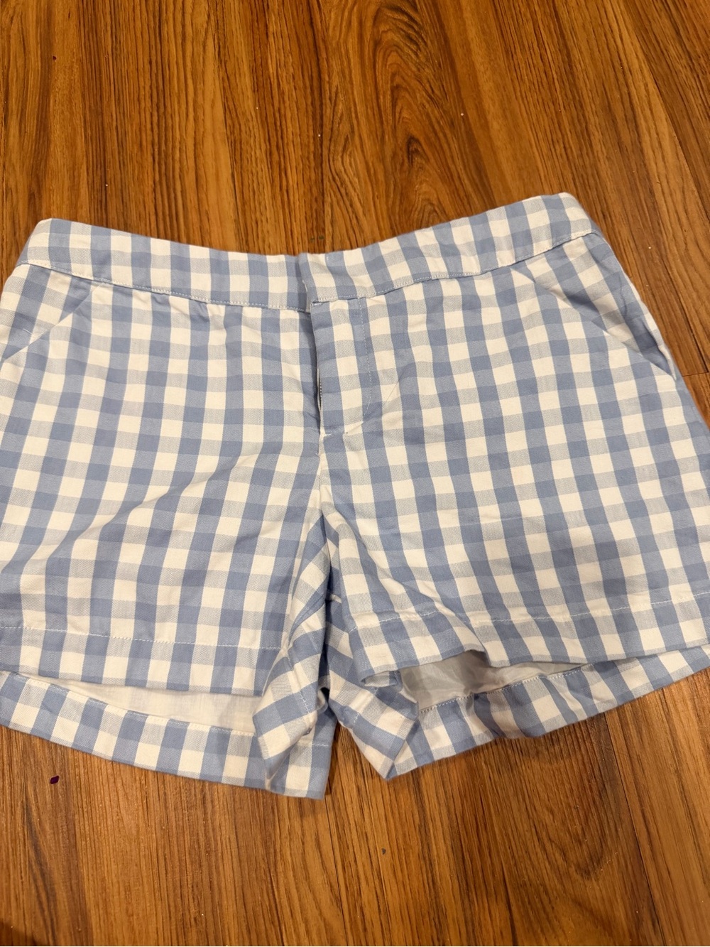 Olive & Oak Blue and White Gingham Bermuda Shorts